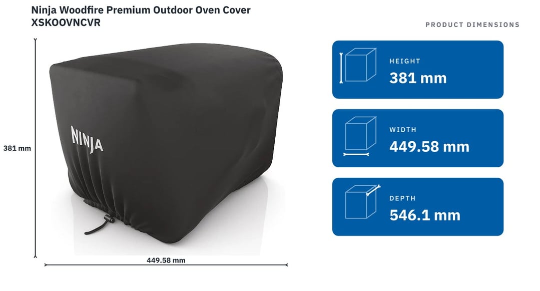 Ninja Woodfire Premium Outdoor Oven Cover XSKOOVNCVR — product dimensions