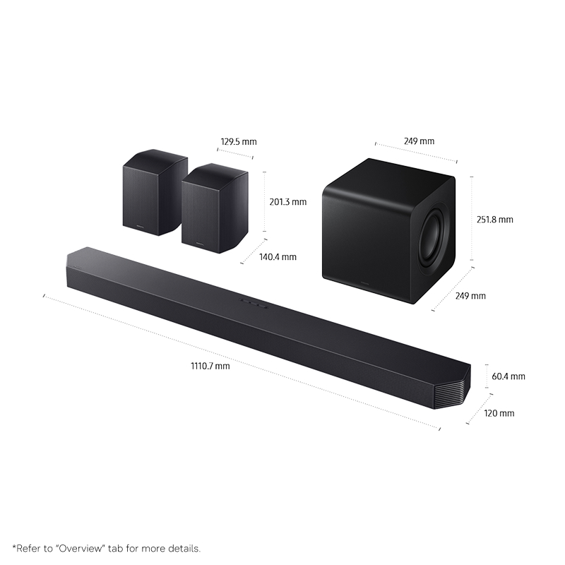 Samsung Q-series Soundbar HW-Q930H 9.1.4 ch Subwoofer & Rear (2026) HW-Q930H/XY