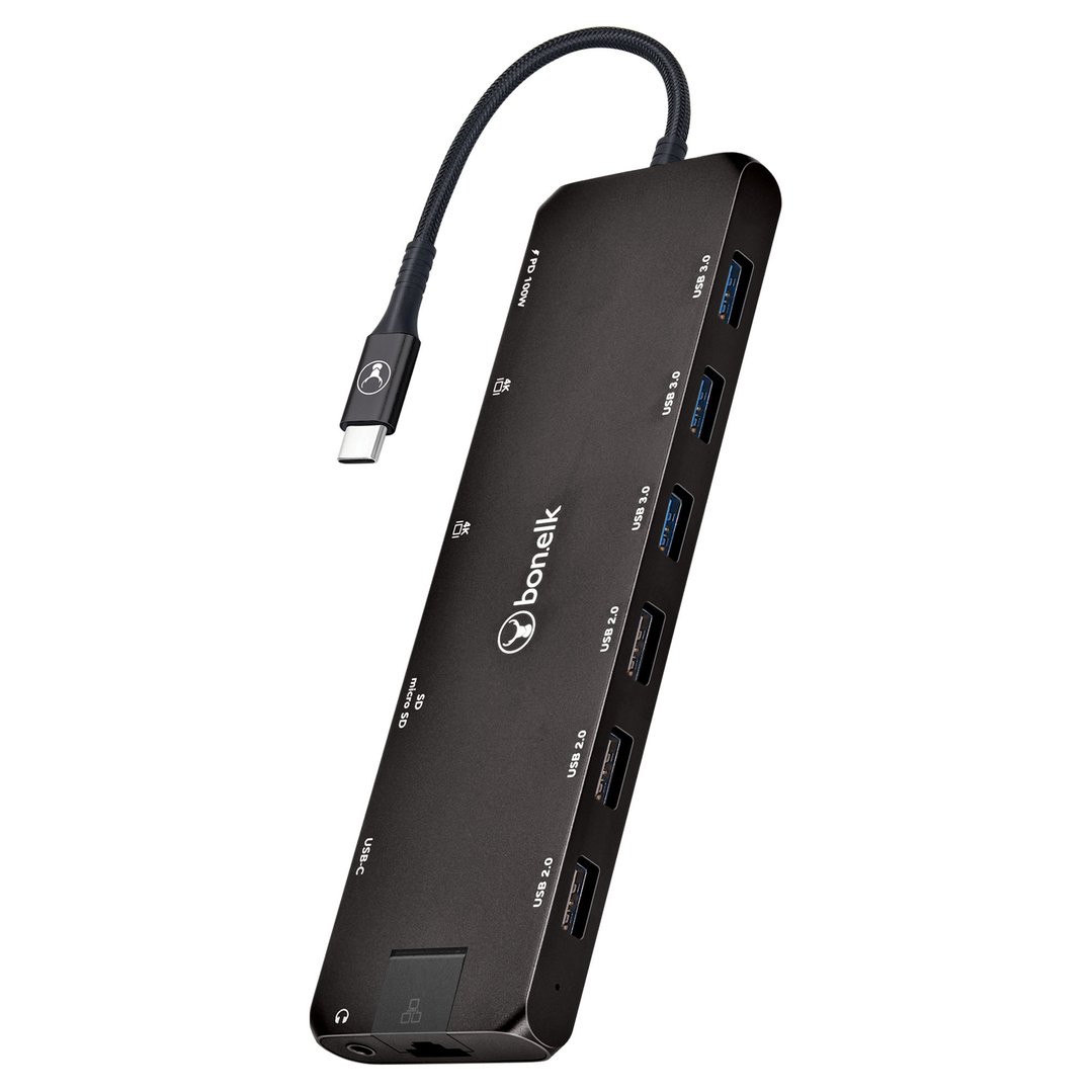 Bonelk Long-Life USB-C to 14-in-1 Multiport Hub ELK-80056-R
