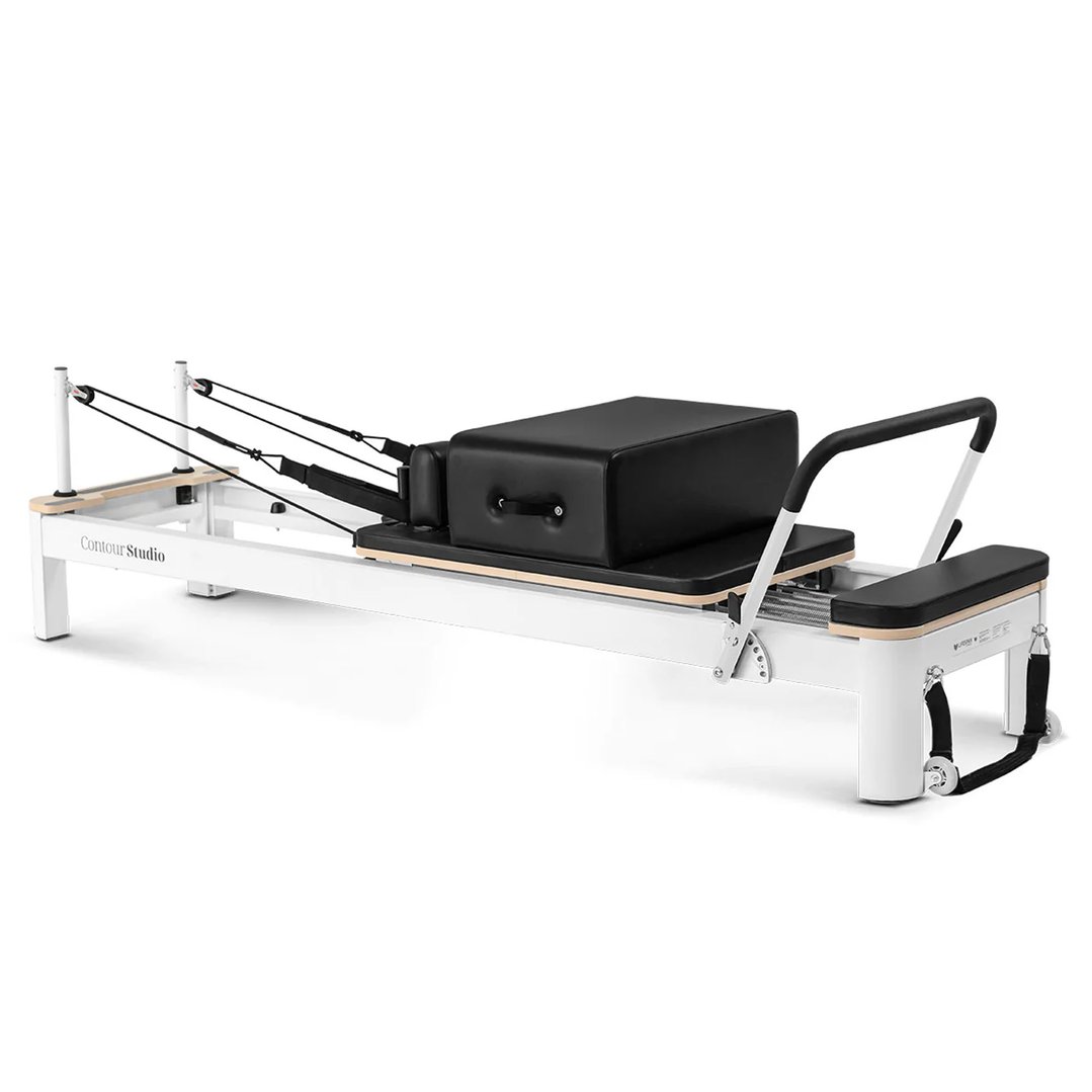 Lifespan Fitness Reformer Contour Studio Commercial Pilates Set - Black LFRF-CONTSTU