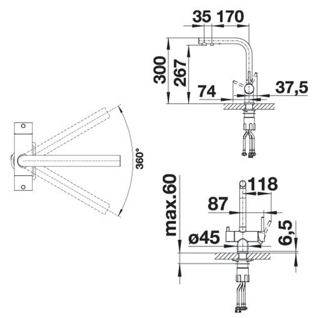 Blanco FONTAS II Silgranit Mixer Tap (Excluding Filter) FONTASAF