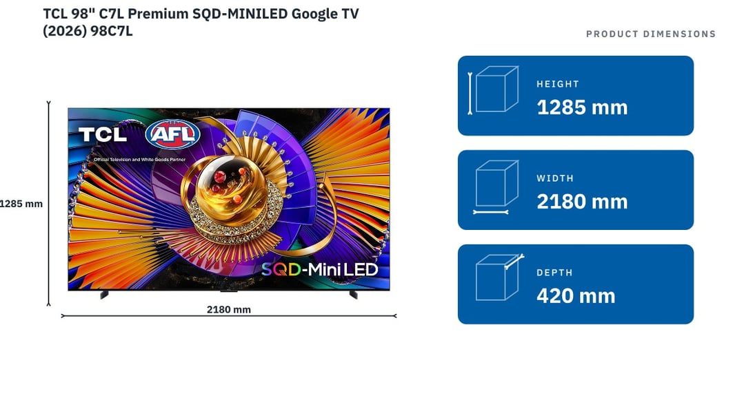 TCL 98" C7L Premium SQD-MINILED Google TV (2026) 98C7L