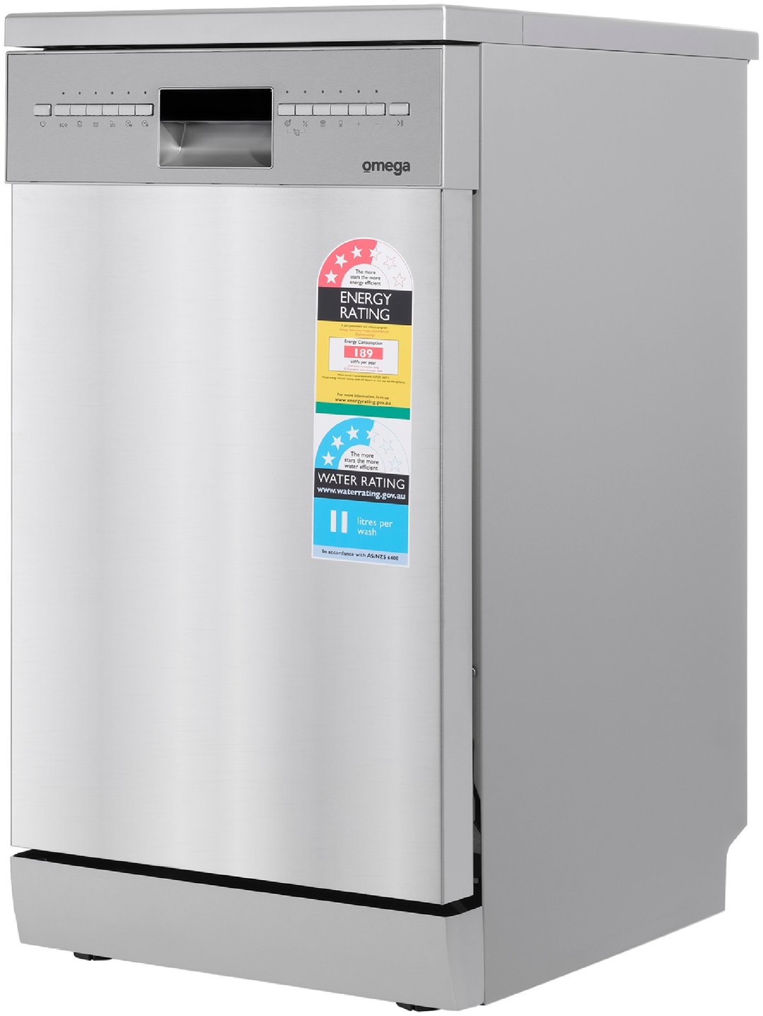 Omega 45cm Freestanding Dishwasher Stainless Steel ODWF4510X