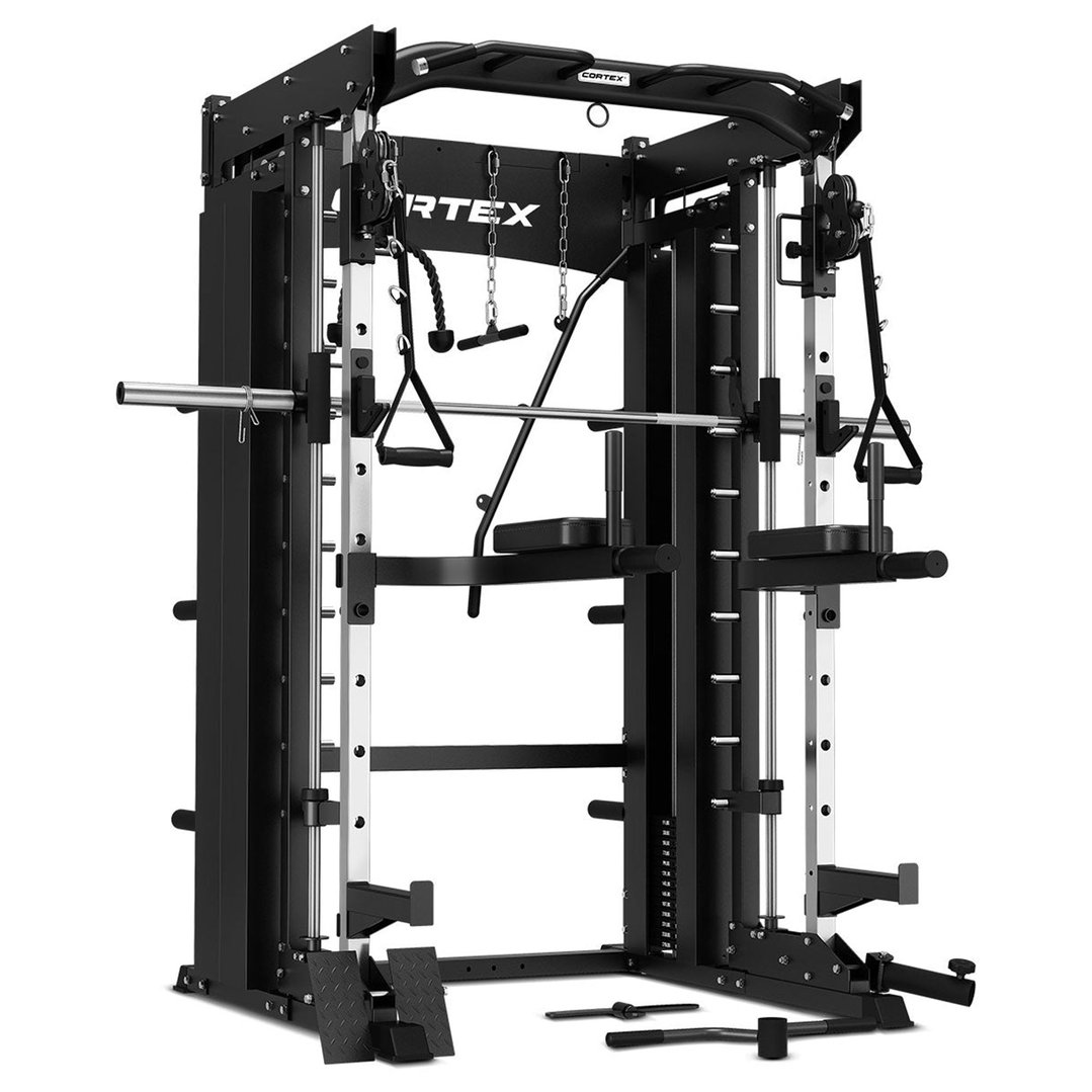 Lifespan Fitness CORTEX SM-26 6-in-1 Power Rack with Dual Stack Smith & Cable Machine CSST-SM26