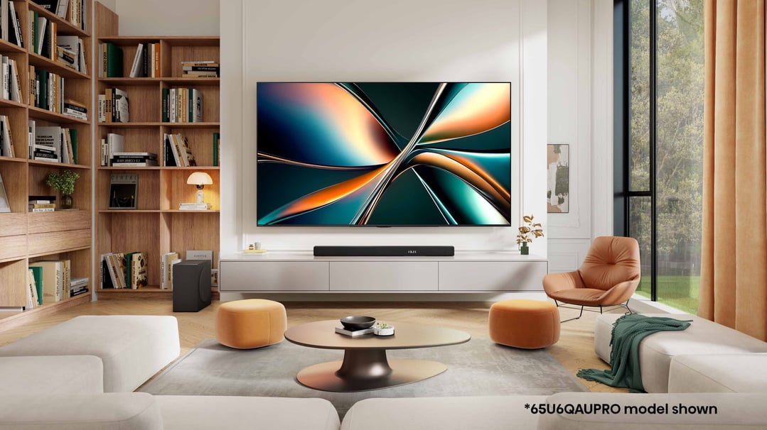 Hisense 65" U6QAU PRO ULED MiniLED 4K QLED 144Hz Smart TV (2025) 65U6QAU