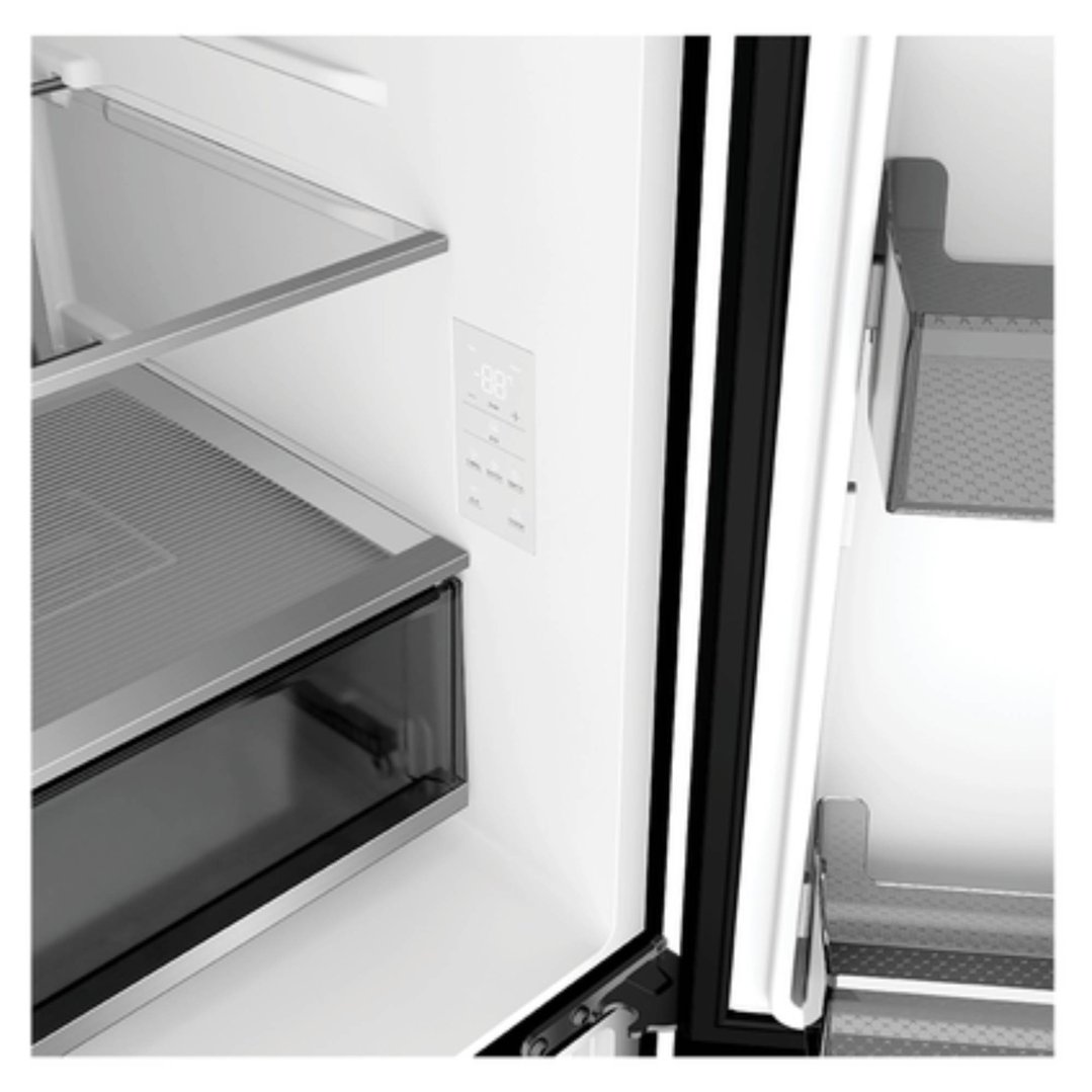 Haier 574L, Quad Door Refrigerator Freezer, Water, Non-Plumbed, Black HRF590YHC