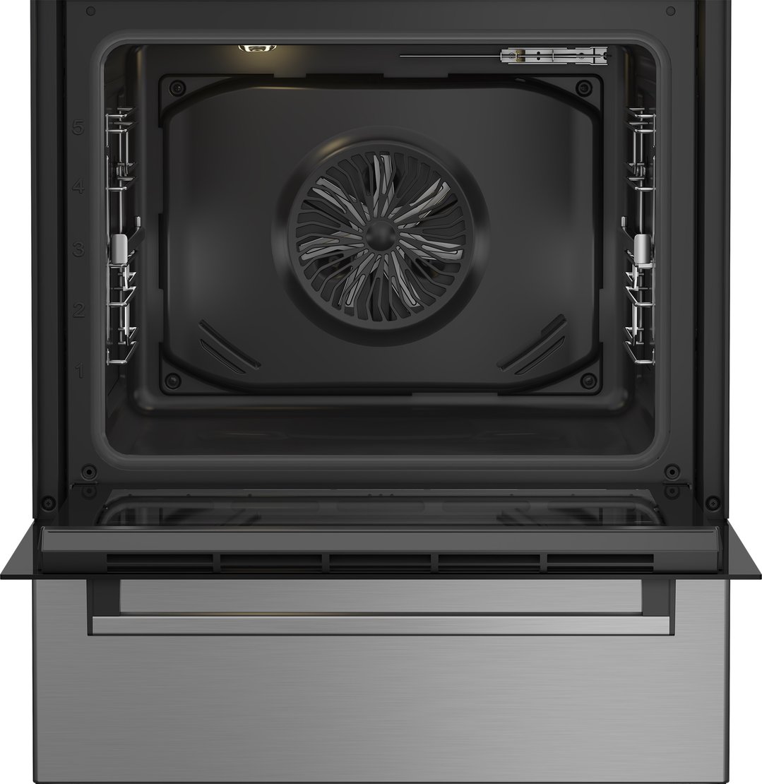 Beko Aeroperfect 60cm Freestanding Cooker with SteamAdd & Airfry and Ceramic Cooktop - Stainless Steel BFCB60VMX