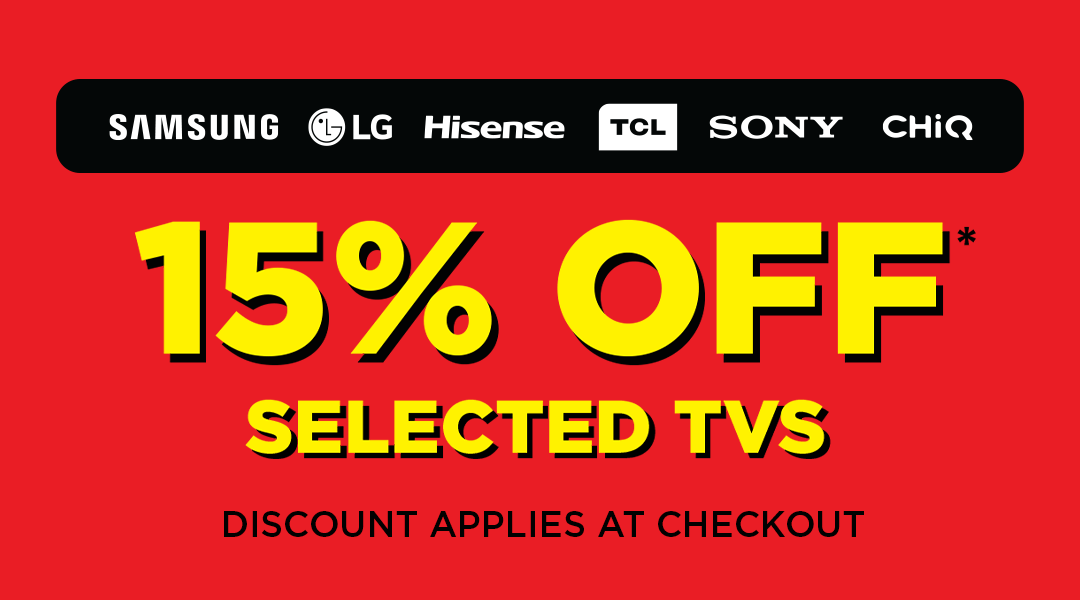 15% Off selected TVs
