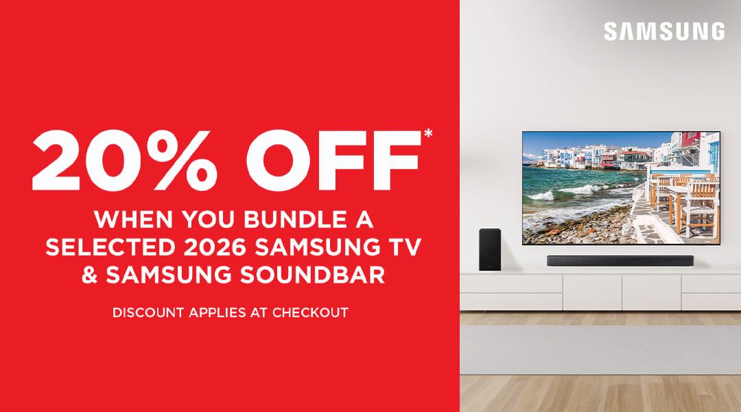 20% OFF Samsung TV & Soundbar Bundle