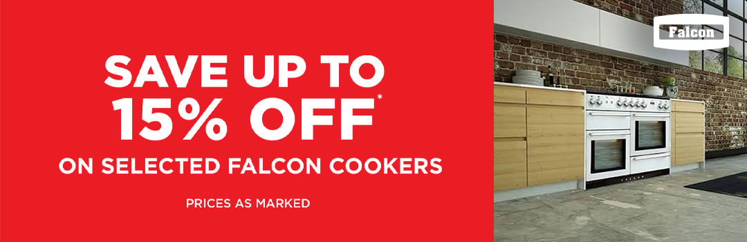 Save up to 15% Off* on selected Falcon cookers - Prices as marked
