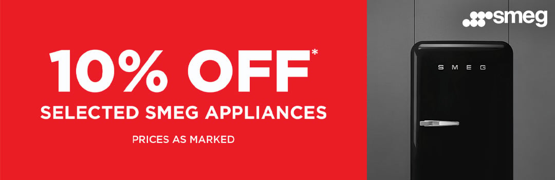 10% off* selected Smeg Appliances - Prices as Marked
