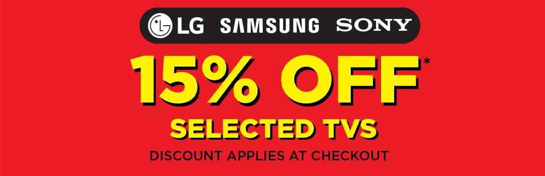 15% Off selected TVs