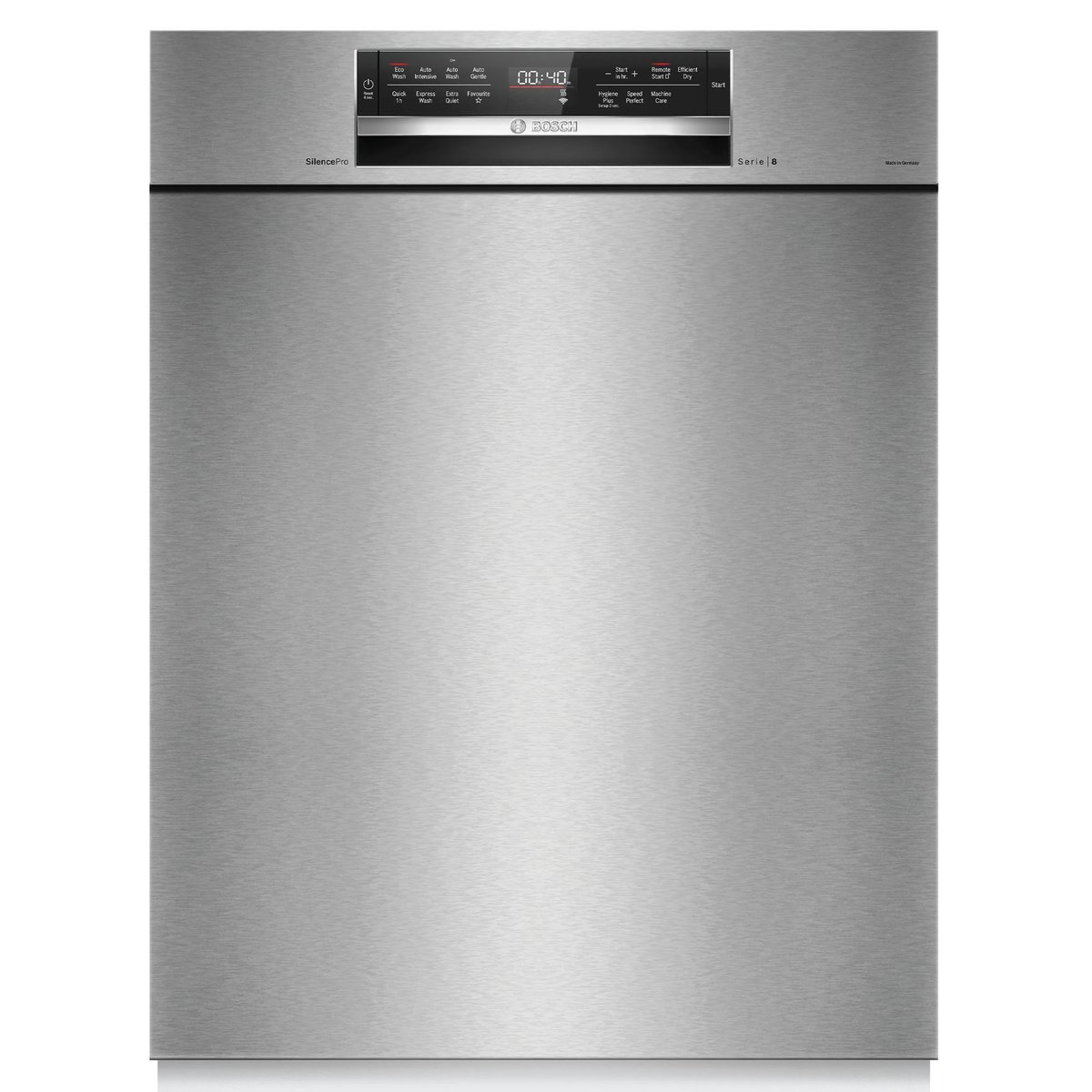 Bosch 60cm Series 8 Built-Under Dishwasher - Brushed Steel Anti-Fingerprint SMU8ECS01A product image