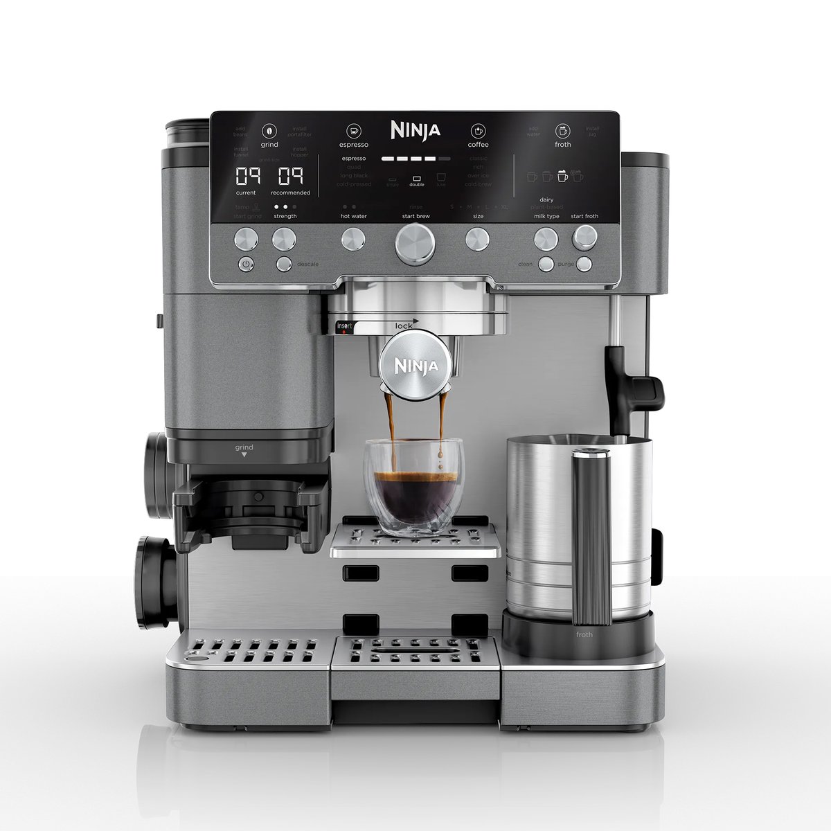 Ninja Luxe™ Café Premier 3 in 1 Espresso Drip Coffee & Cold Brew Maker Gunmetal Grey ES601GM