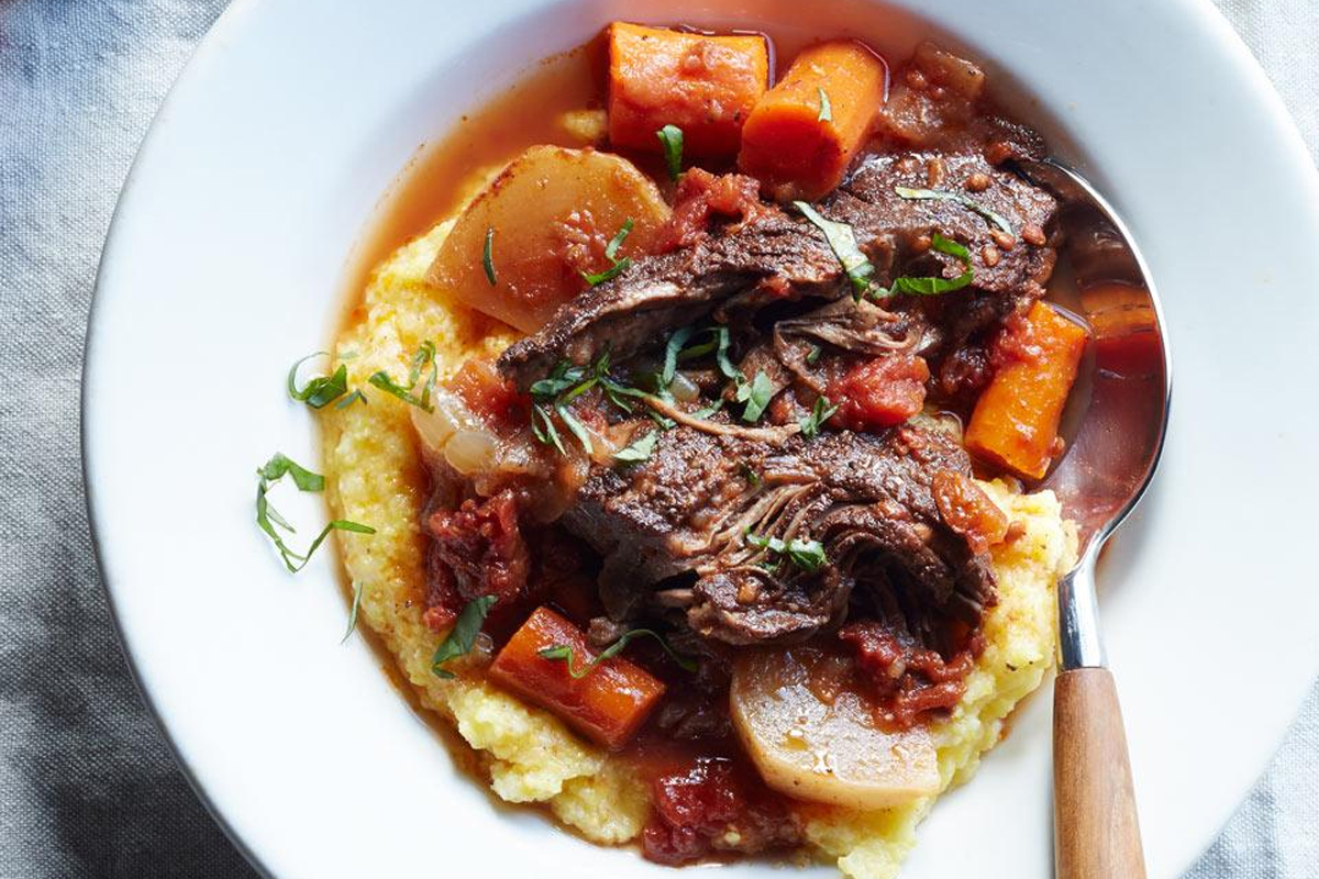 Slow-Cooker Braised Beef with Carrots & Turnips