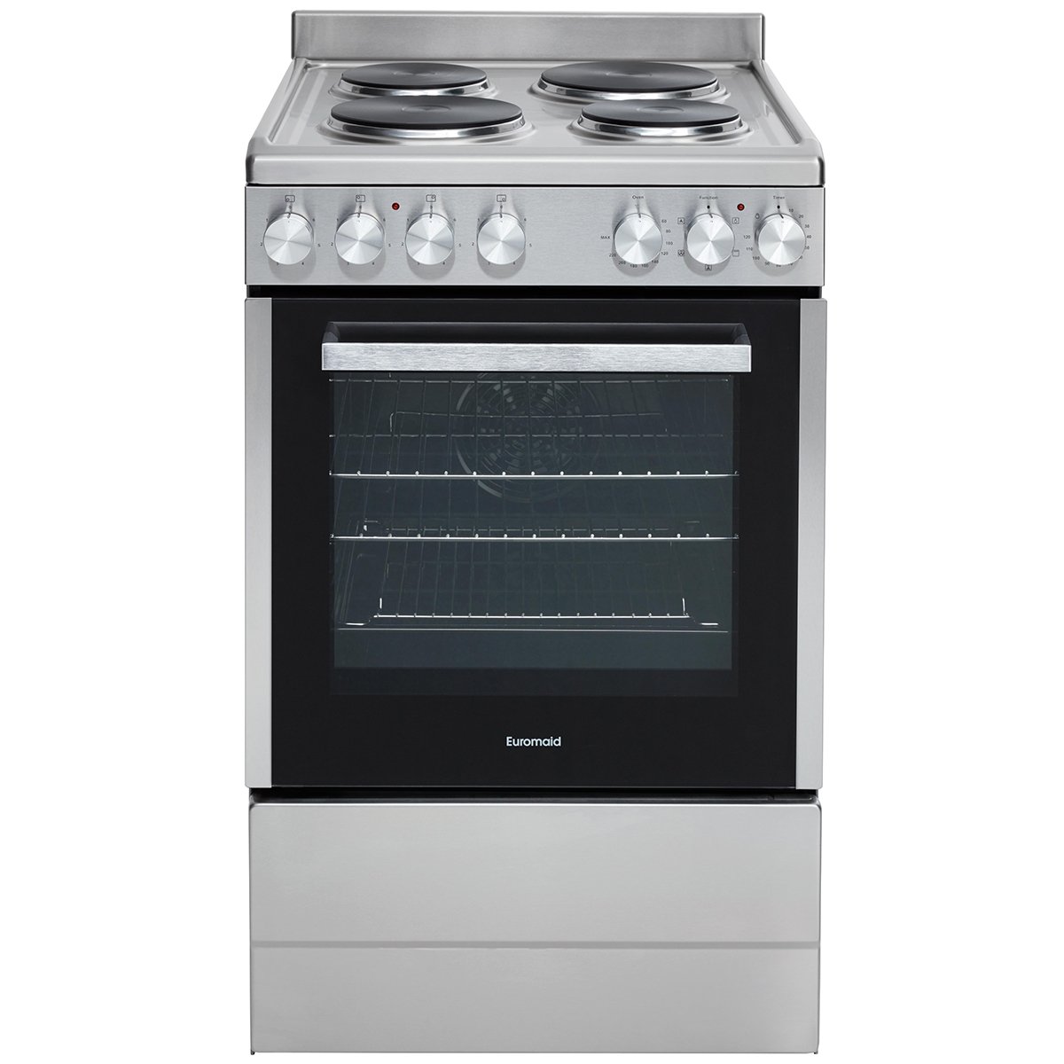 Euromaid 54cm Electric Freestanding Cooker Stainless Steel EFS54FC-SES ...