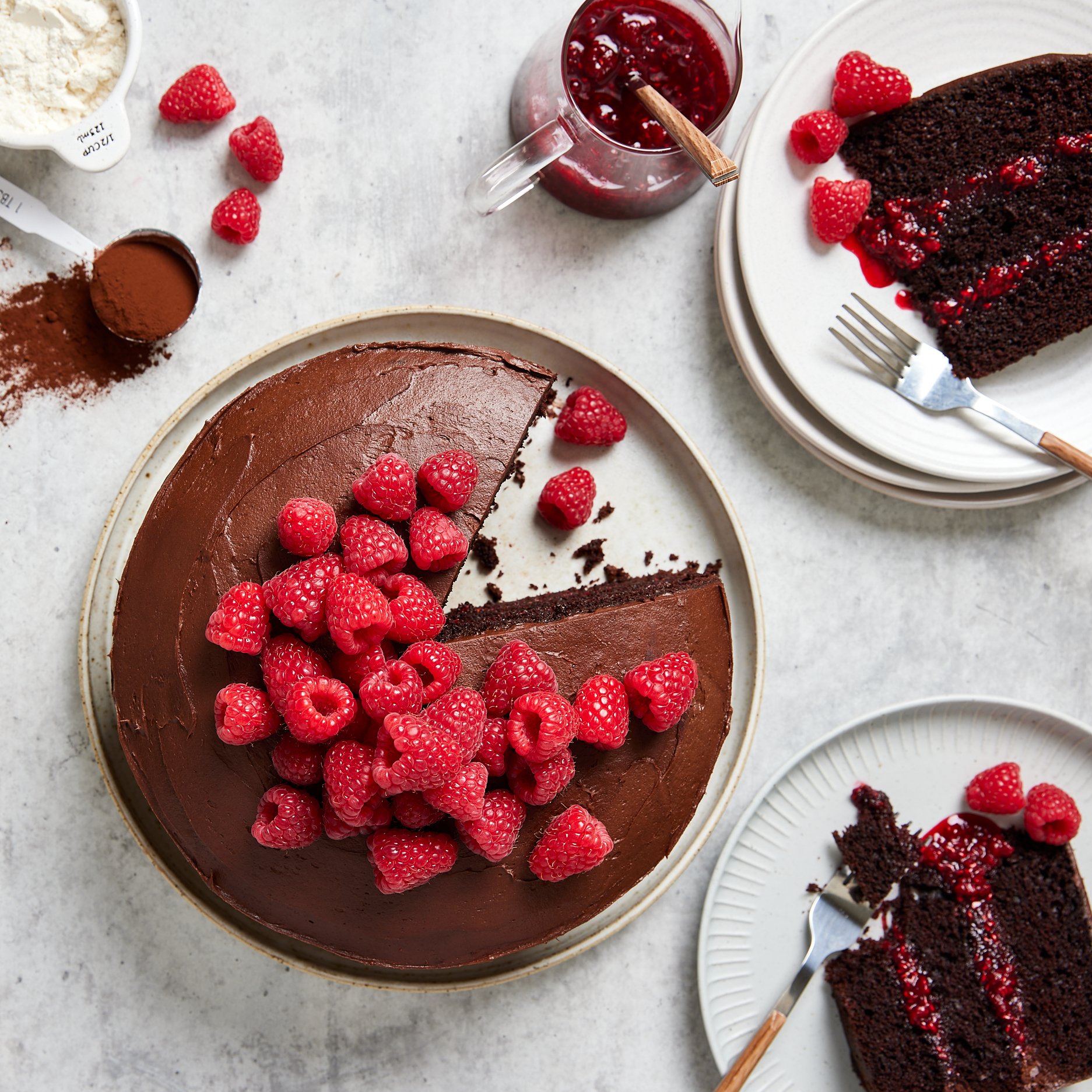 raspberry chocolate cake