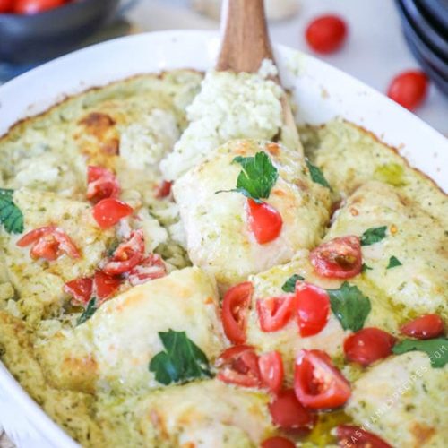 Pesto chicken casserole
