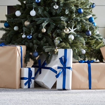 Christmas tree with presents underneath