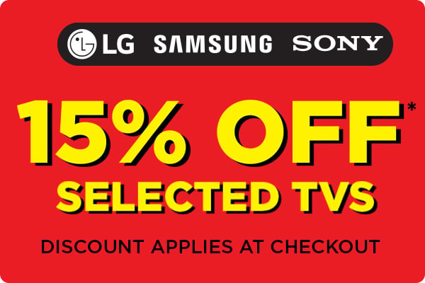 15% Off selected TVs