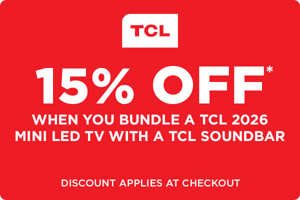15% Off selected TCL TVs