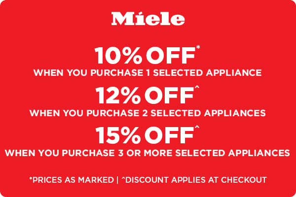 Save on selected Miele Appliances*^