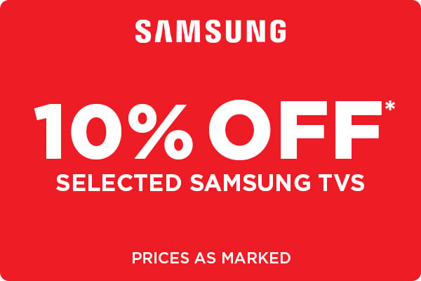 samsung 10% off tvs