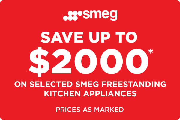 Save up to $2000* on selected Smeg Freestanding Kitchen Appliances - Prices as Marked