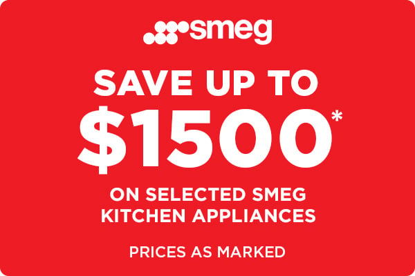 Save up to $1500* on Selected Smeg Kitchen Appliances - Prices as Marked