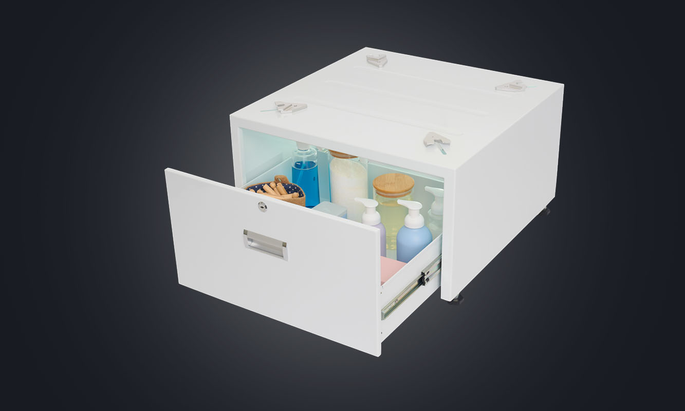 Unilux Laundry Pedestal with Lock ULX110. Buy Online with Afterpay & ZipPay. Bing Lee