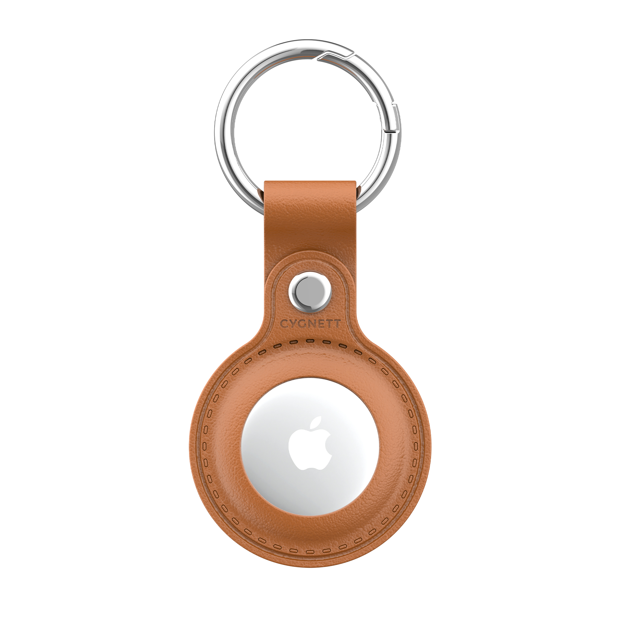 Cygnett StyleTrack Leather AirTag Case - Tan CY3809CYAAT
