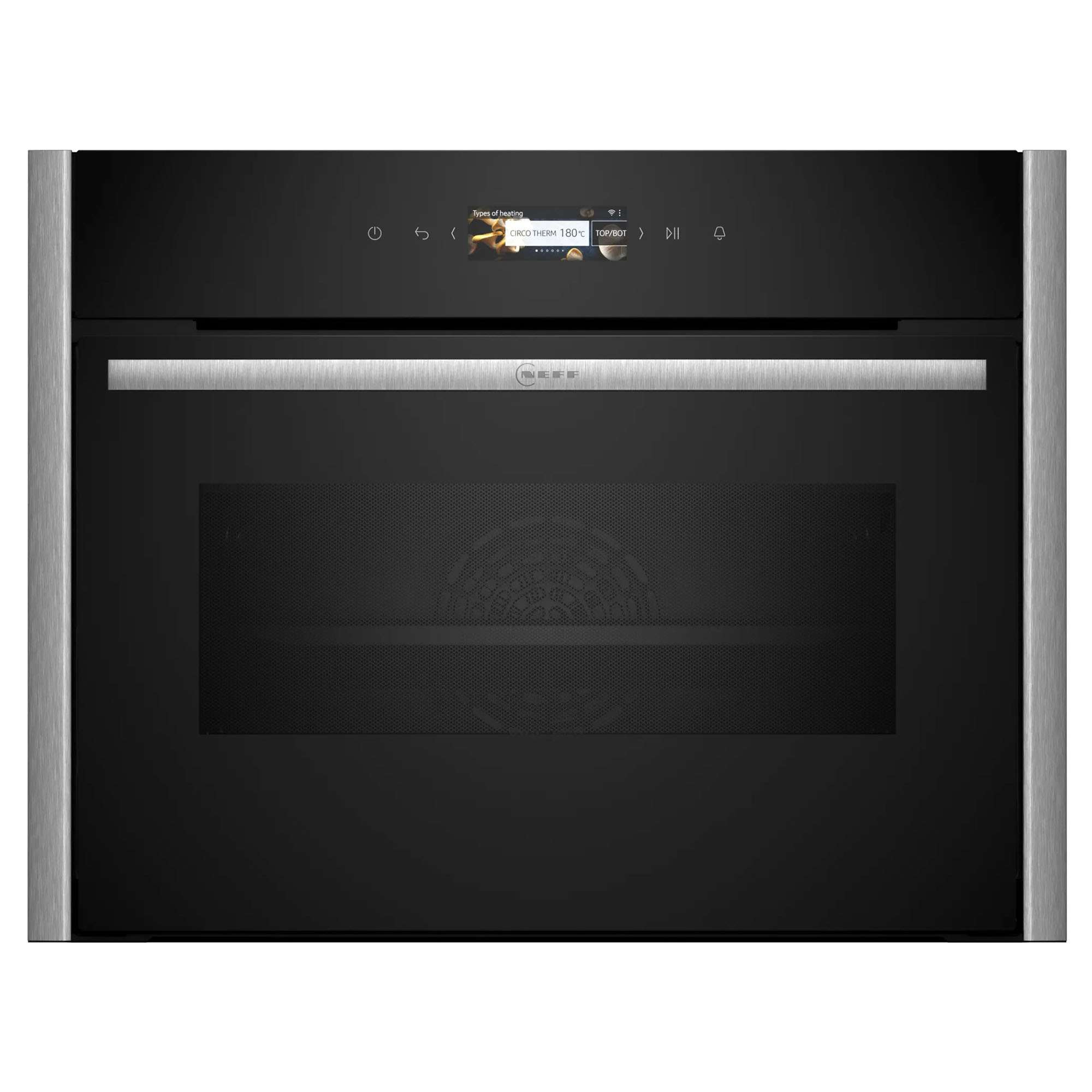 Neff Compact Oven with Microwave with Metallic Silver Side Trims / Handle C29MR21Y0B-MS
