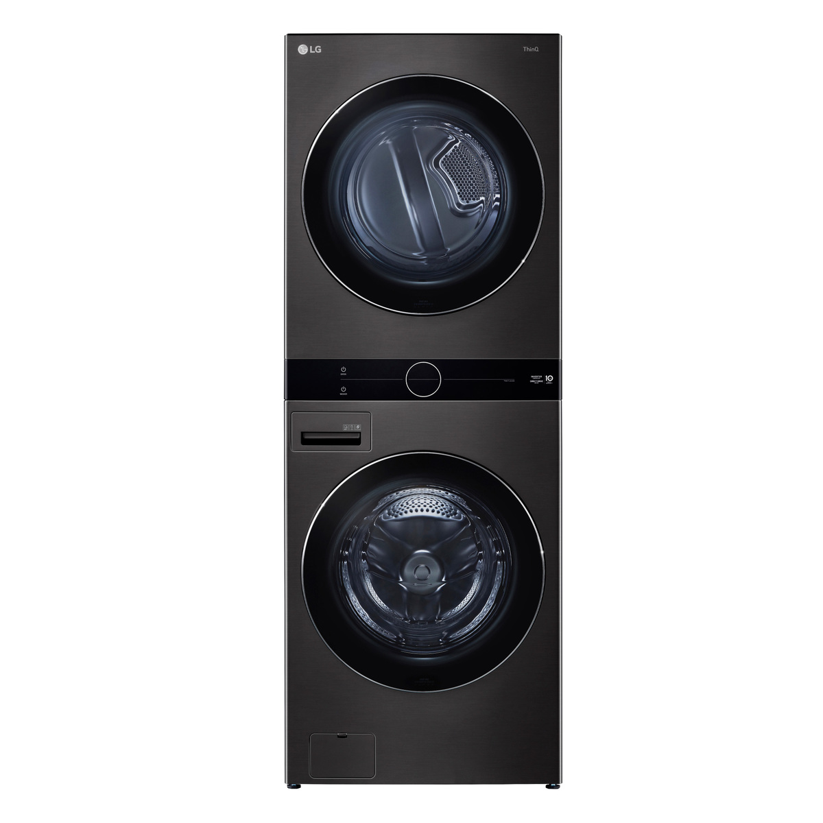 black integrated washer dryer