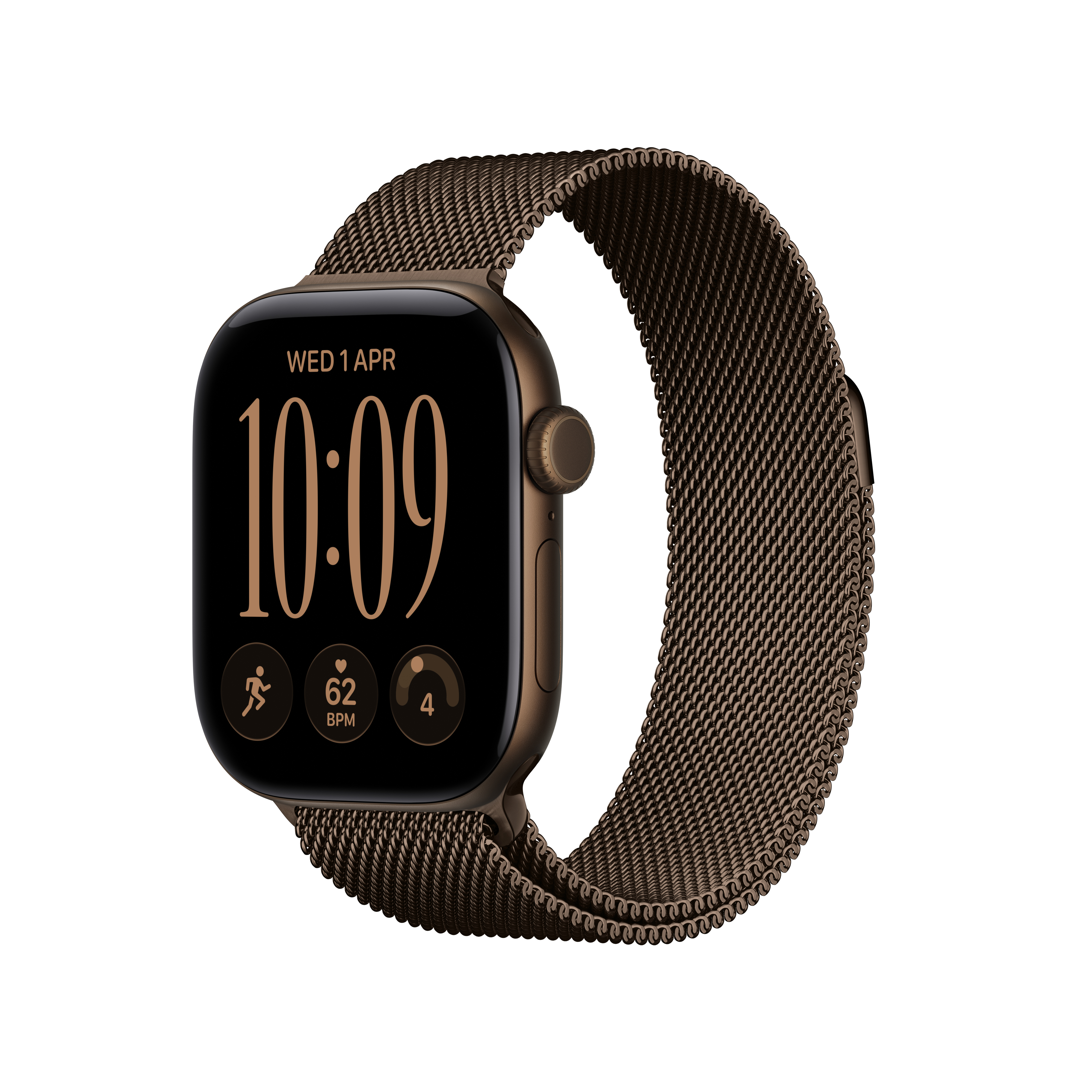 Apple Watch Series 12 GPS 42mm Dark Bronze Aluminum Case with Dark Bronze Milanese Loop MKDC4X/A