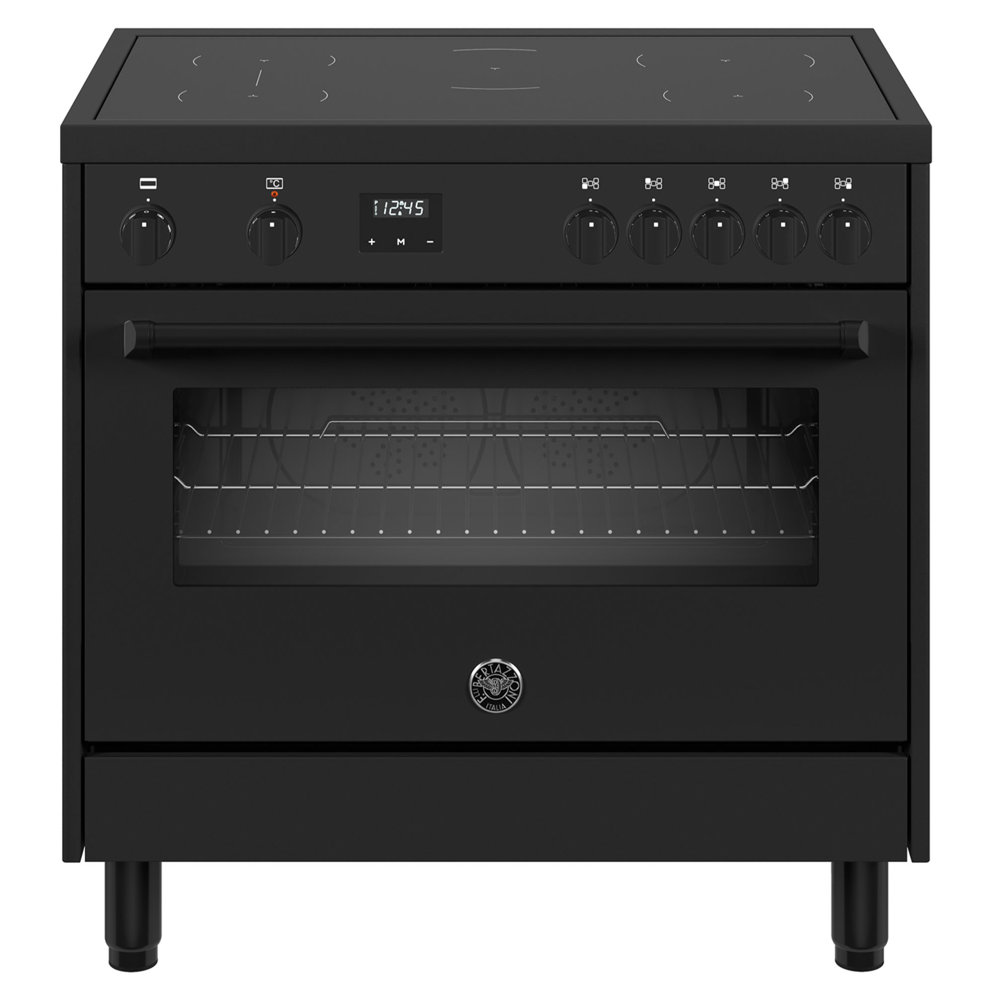 Bertazzoni Master Series 90cm induction top, Electric Oven - Matt Black MPL95I1ETNT