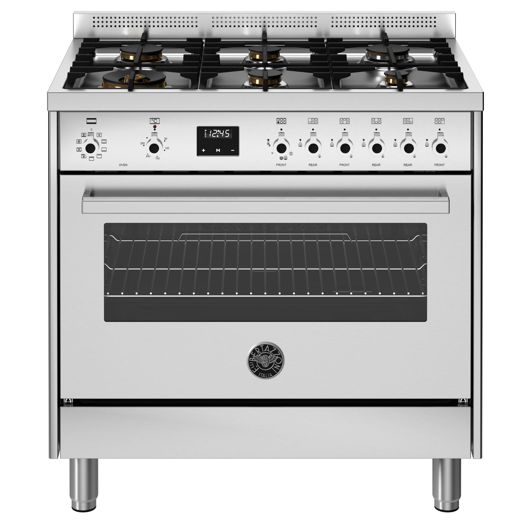Bertazzoni Professional 900mm Dual Fuel Cooker - Stainless Steel PRO906MFESXE