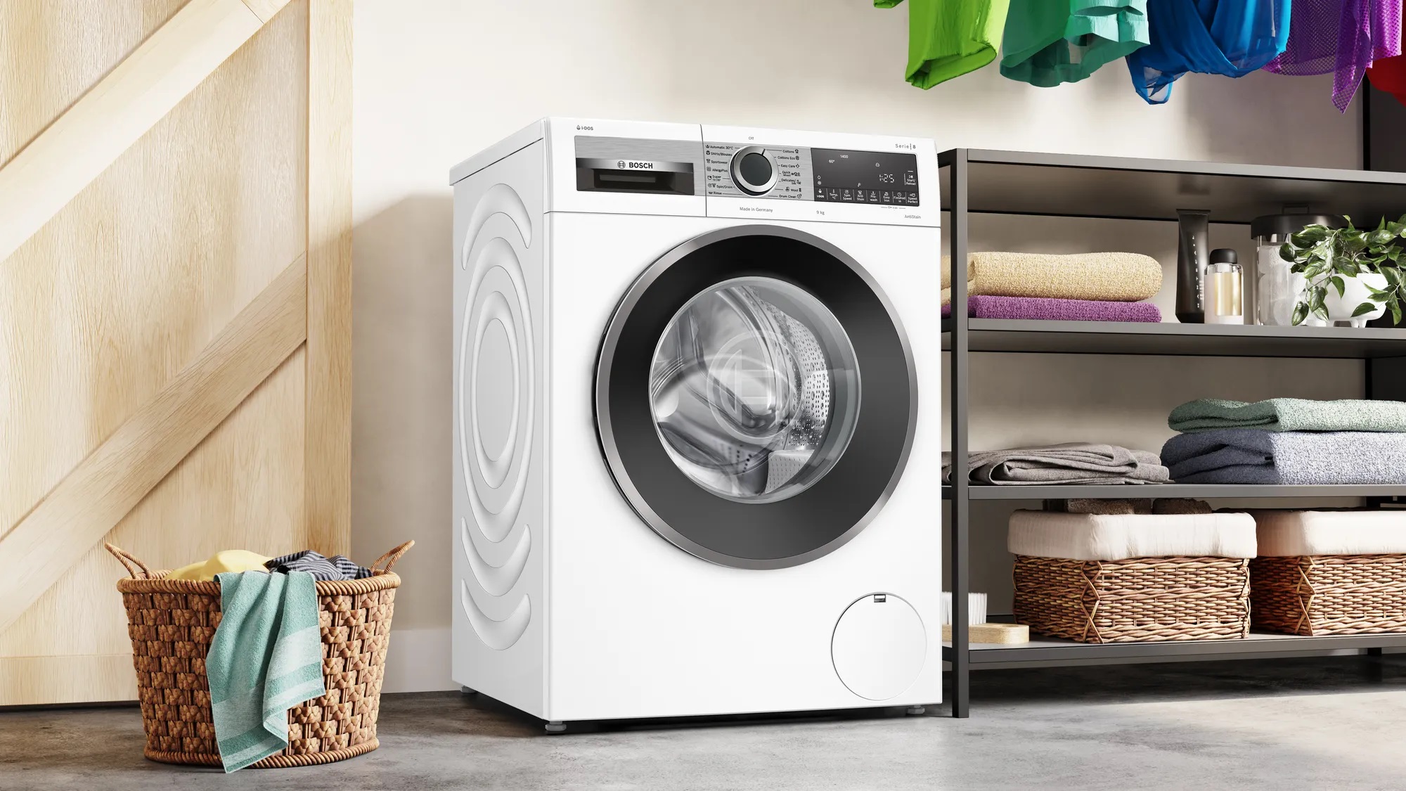 Bosch Series 8 Washing Machine, Front Loader 9 kg 1400 rpm WGG244A0AU