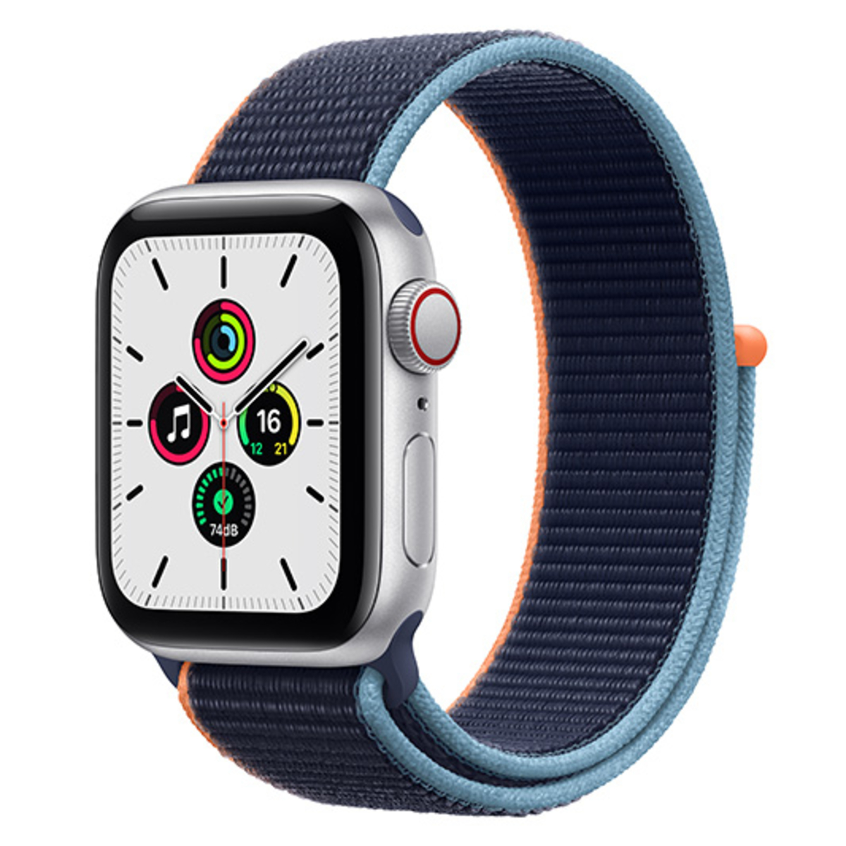 Apple Watch SE (GPS + Cellular) 44mmSilver Aluminium Case with Deep Navy  Sport Loop MYEW2X/A - Buy Online with Afterpay \u0026 ZipPay - Bing Lee