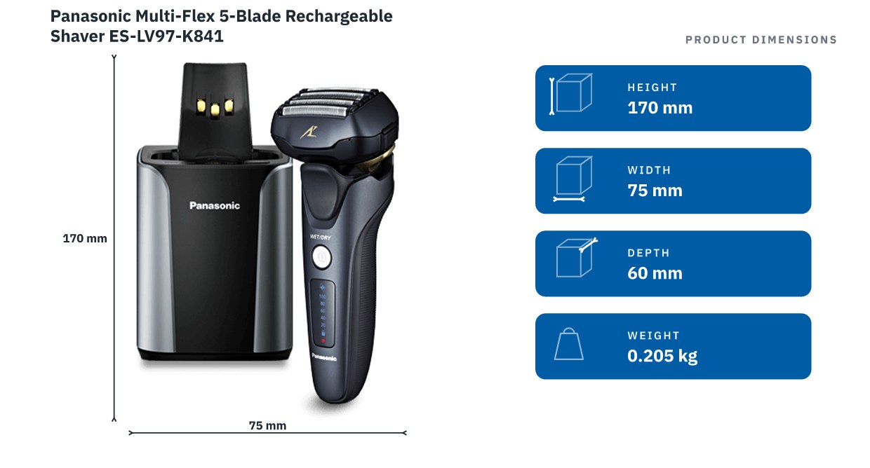Panasonic Multi-Flex 5-Blade Rechargeable Shaver - | Bing Lee