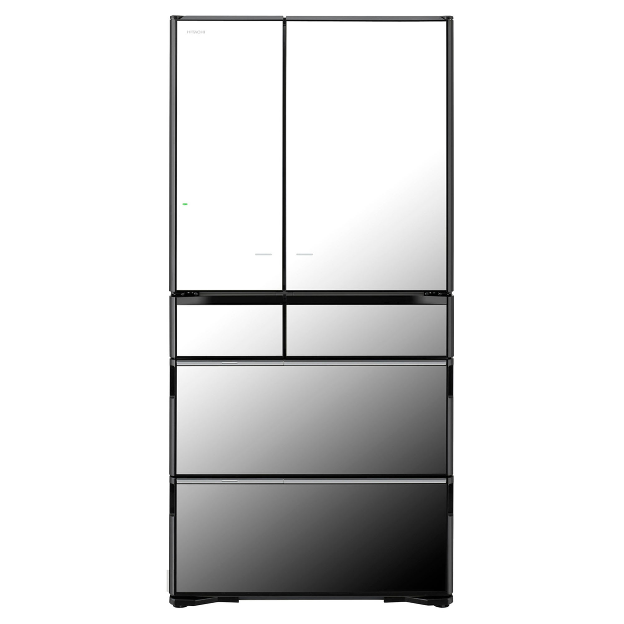 Hitachi 735L Multi Drawer French Door Fridge, Mirror Glass