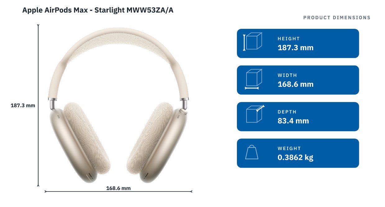 Apple AirPods Max - Starlight. MWW53ZA/A - Bing Lee - Bing Lee