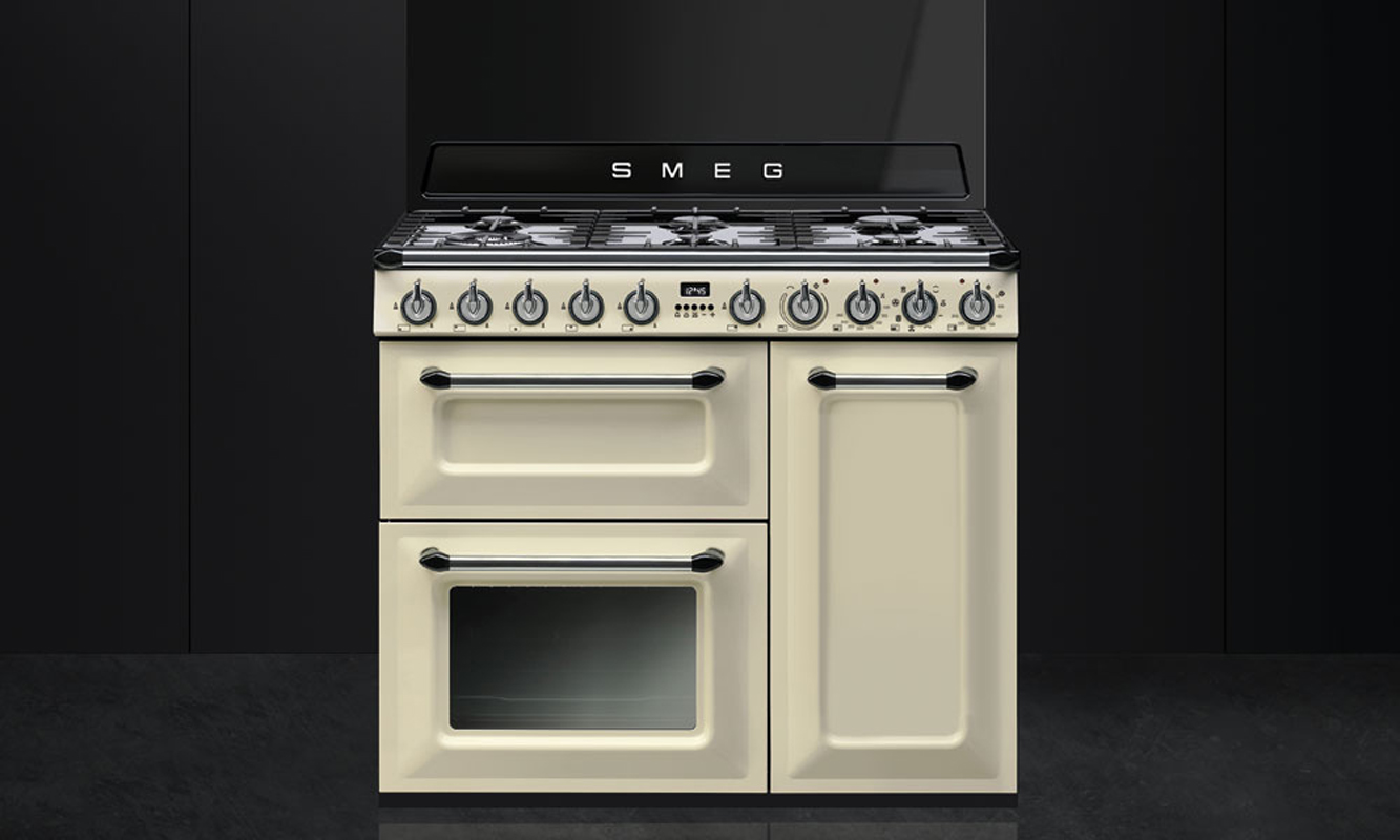 Smeg 90cm Victoria Aesthetic Freestanding Dual Fuel Oven/Stove TRA93P