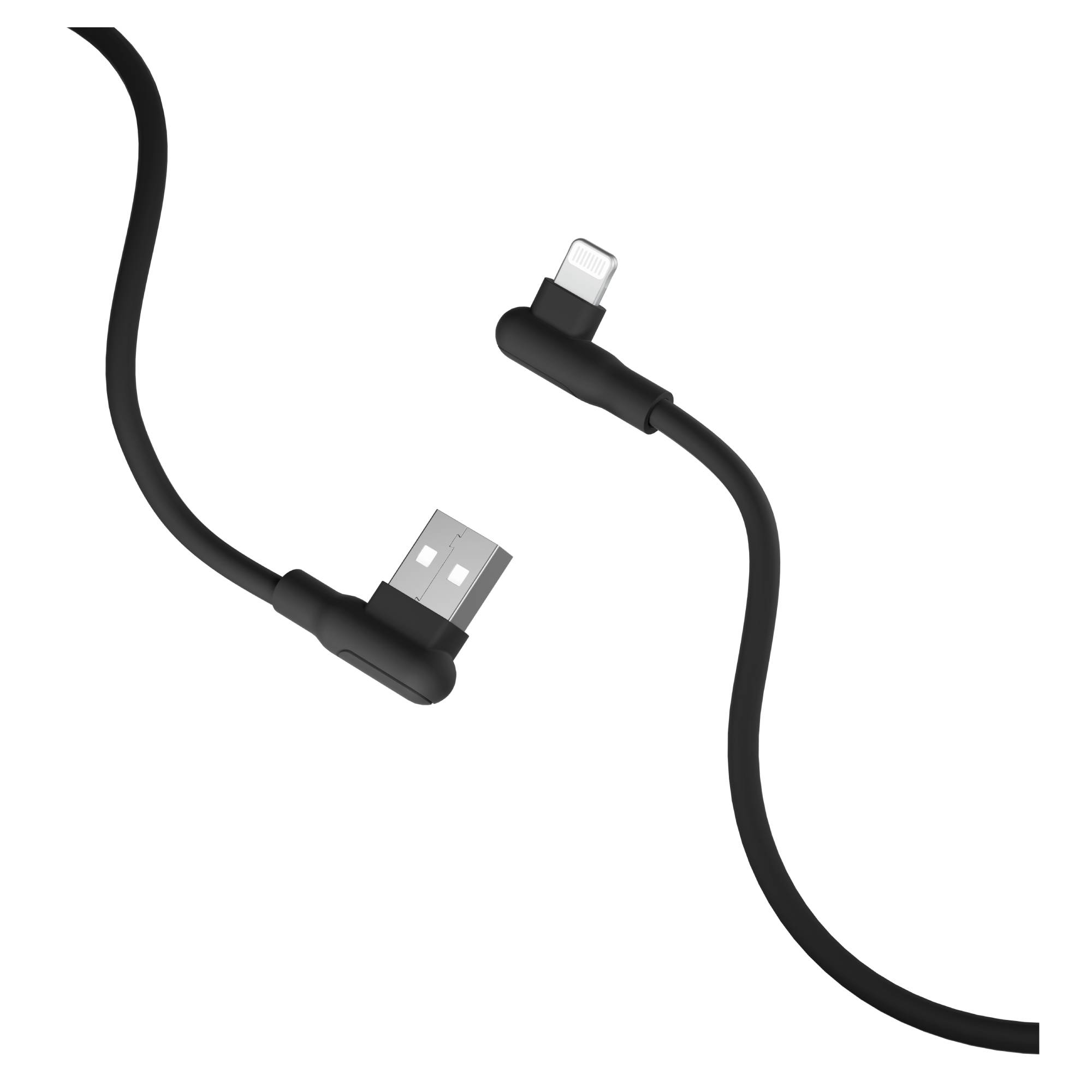 Cygnett DriveSync 70cm Magnetic Silicone USB-A to Lightning Right Angled Cable CY5667CCACB
