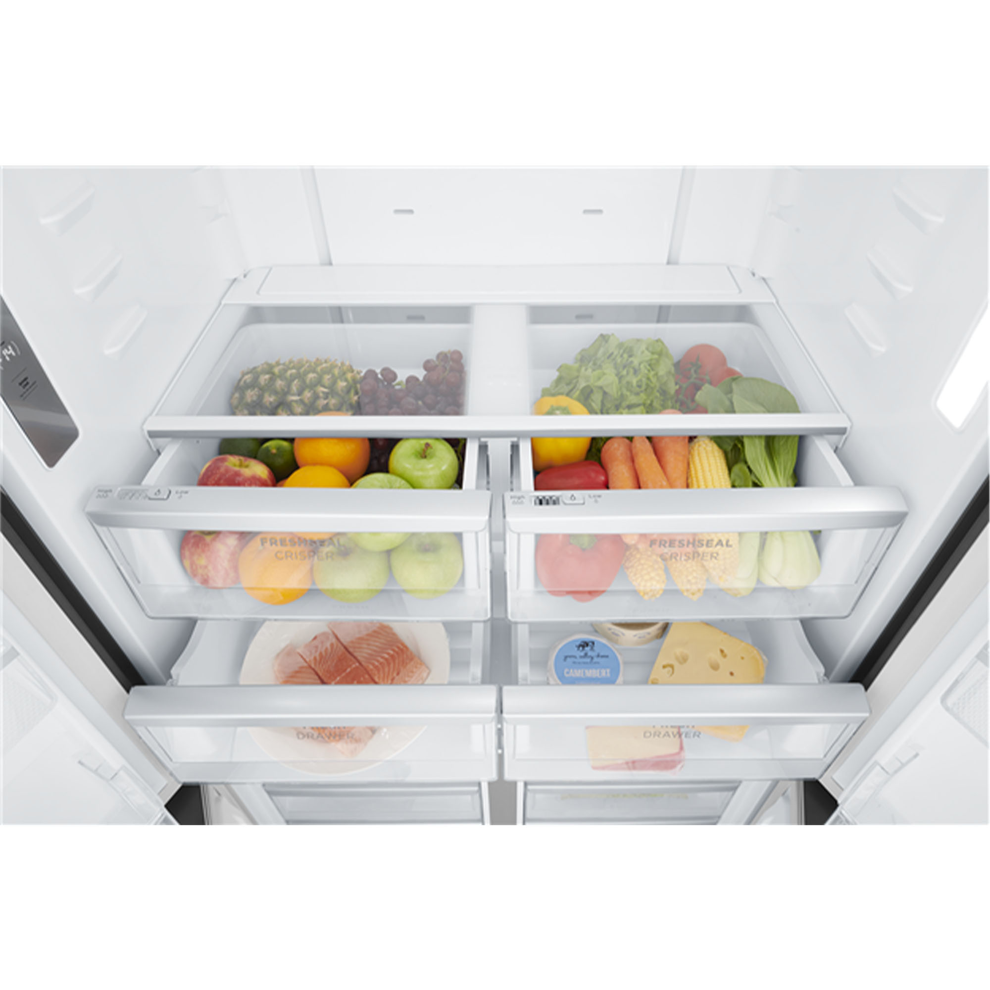 Westinghouse 564L French Quad Door Refrigerator Matte Black WQE5600BA
