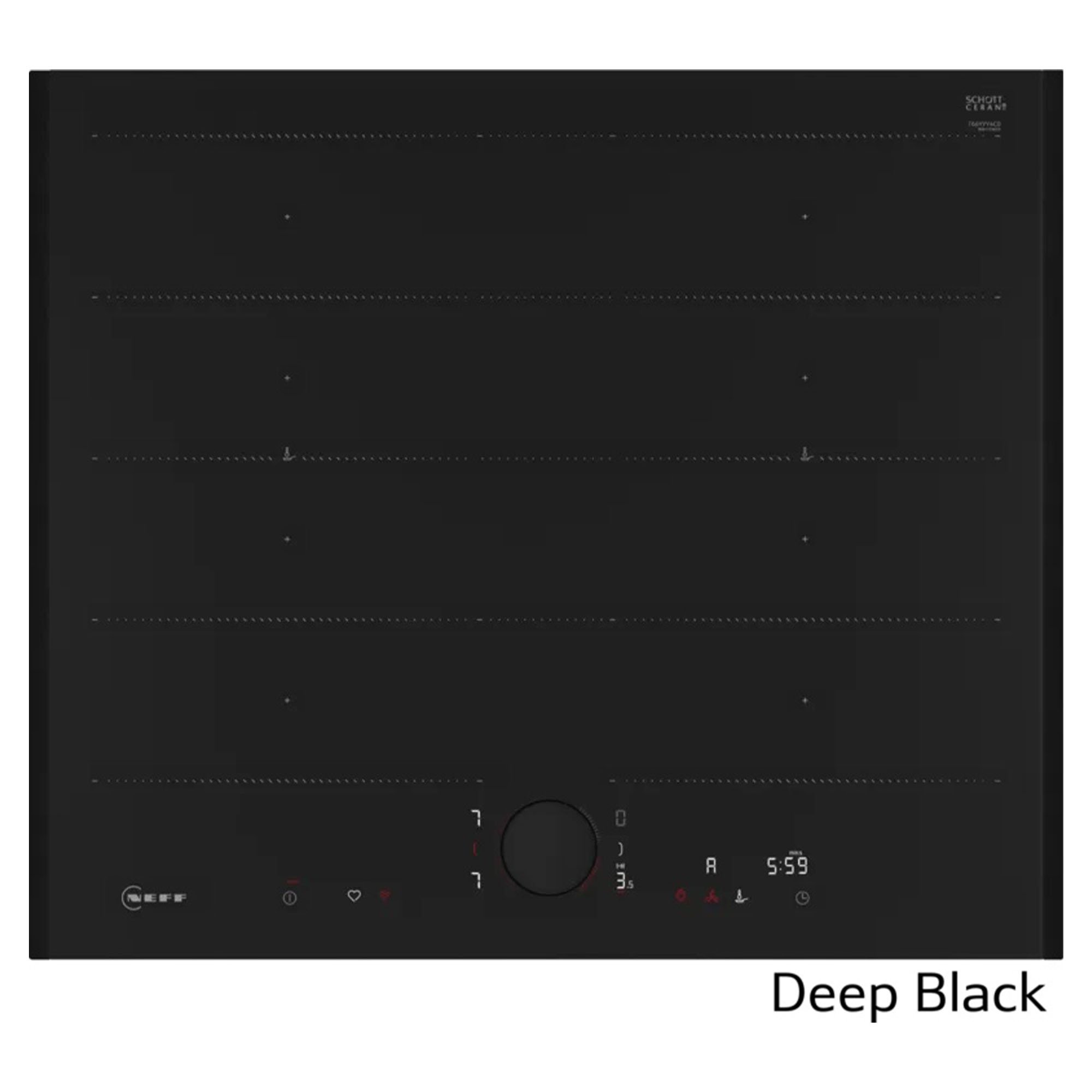 Neff Flex Induction Cooktop 60cm Flex Design Deep Black T66YYY4C0H-DB