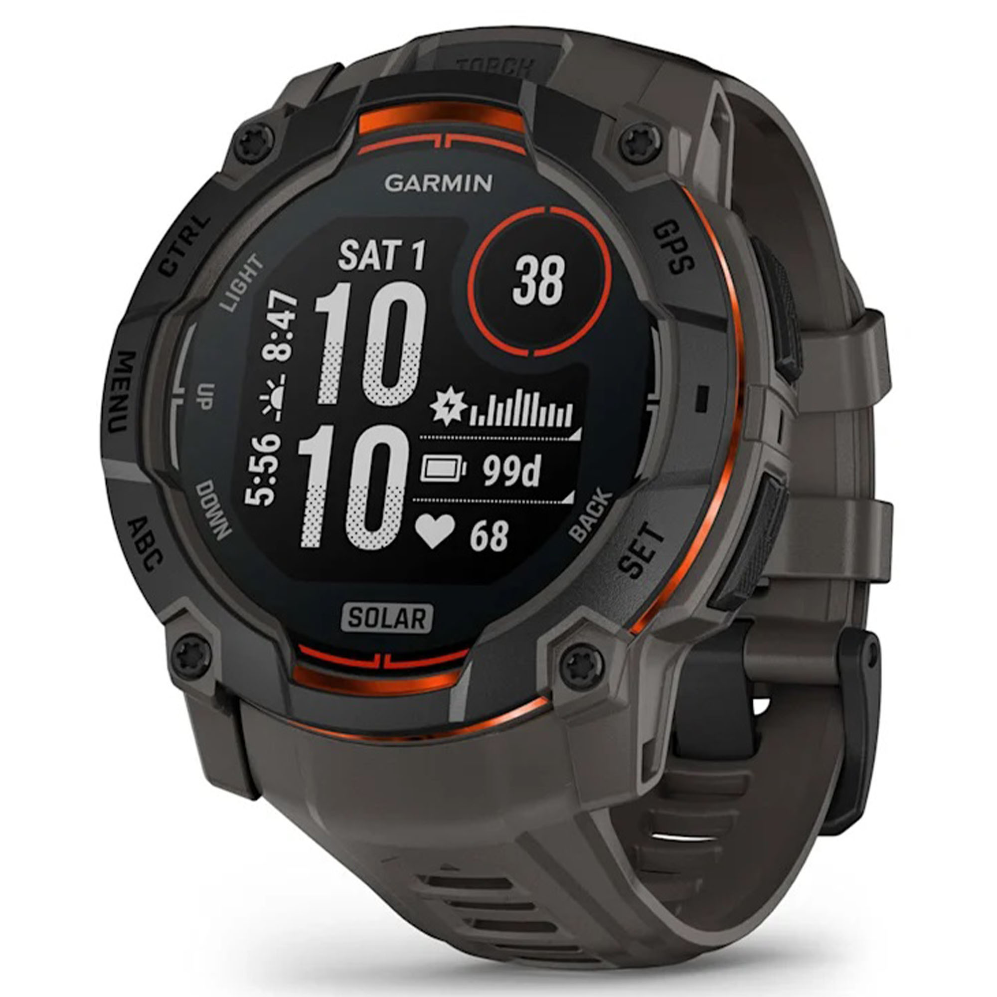 Garmin Instinct 3 - 50 mm, Solar Black with Charcoal Band 010-02935-00