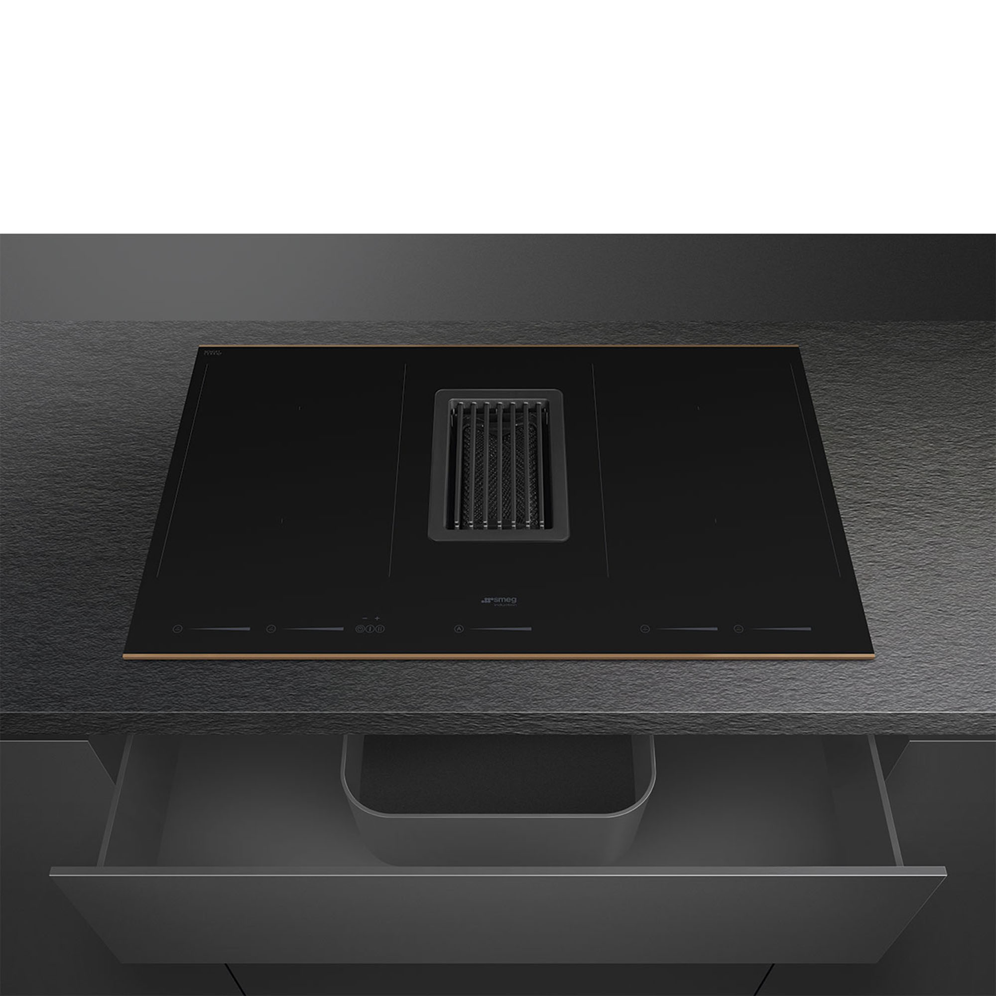 Smeg Dolce Stil Novo Integrated Hood Induction Cooktop HOBD682R1. Buy