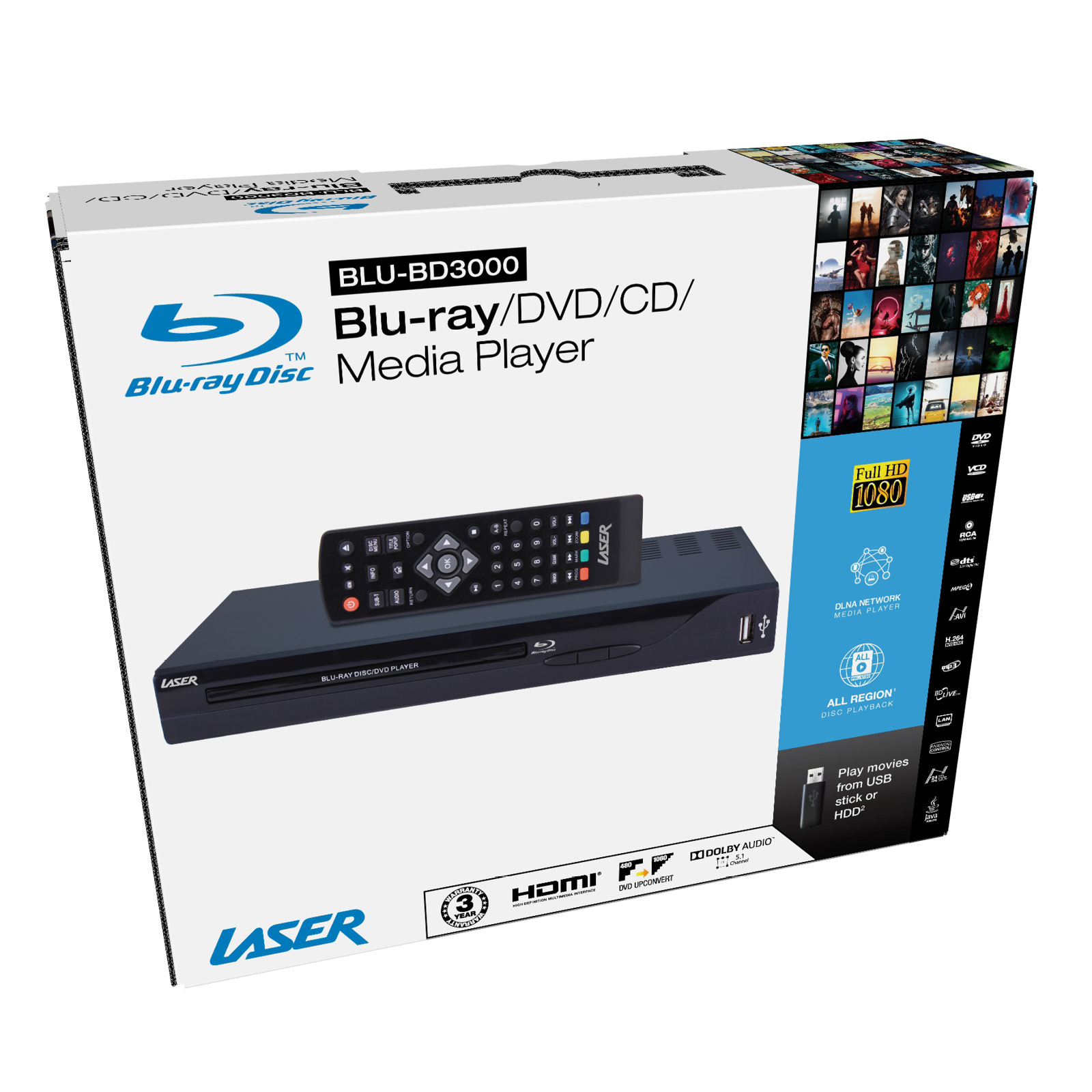 Laser MultiRegion BluRay Player BLUBD3000 Buy Online with Afterpay