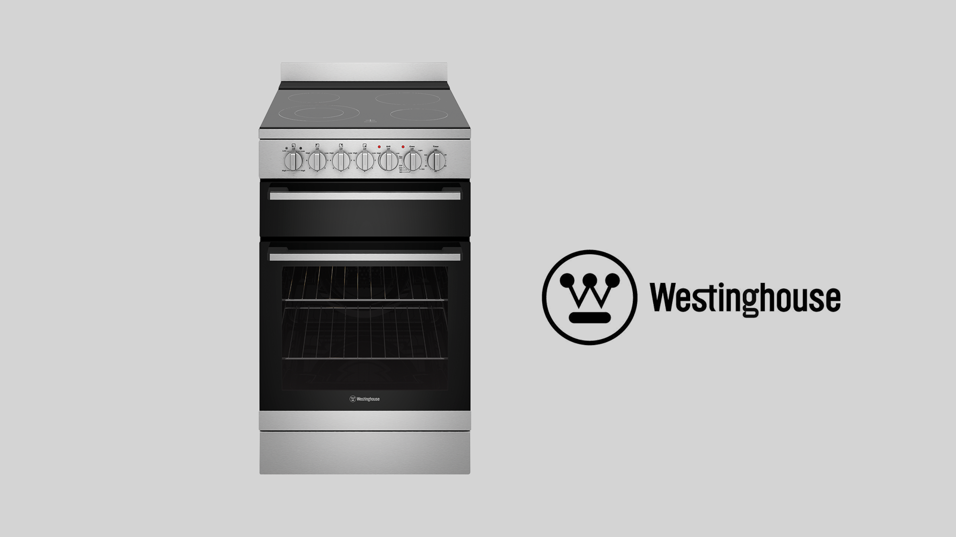 Westinghouse 54cm freestanding electric oven and ceramic cooktop