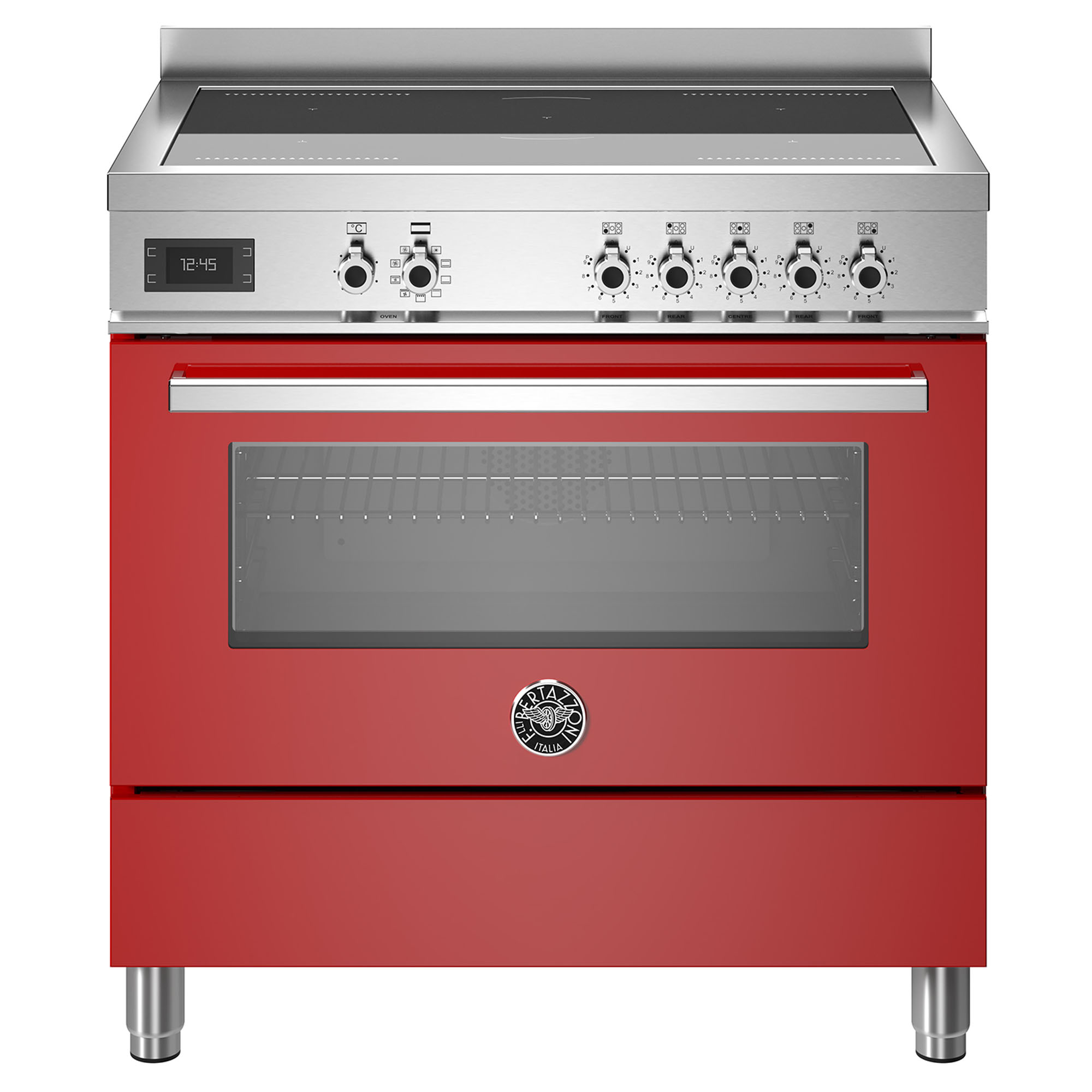 Bertazzoni Professional 900mm Induction Cooker - Rosso (Red) PRO95I1EROT